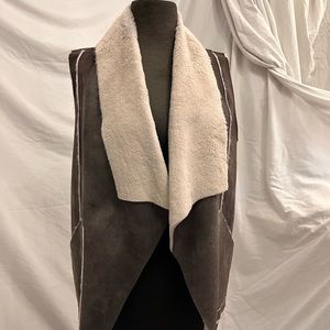 Naked Zebra suede & faux fur vest